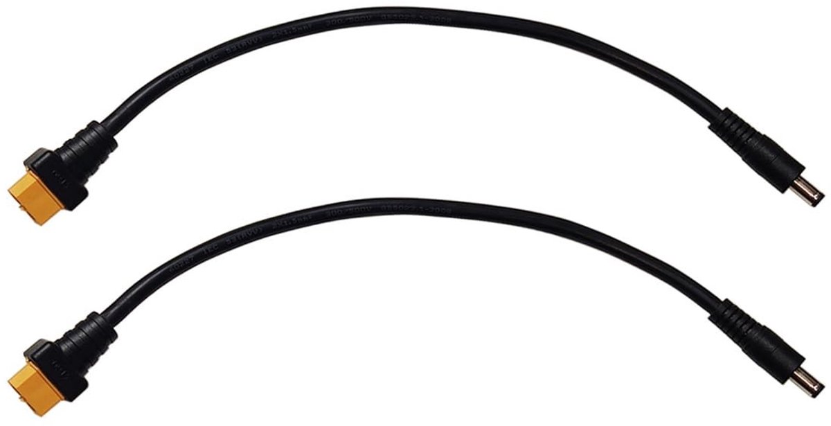 Dailygoods - XT60 adapter kabel - 2 packs XT60 female naar DC 5.5mm power kabel - Ideaal voor drones - Stabiele verbinding - Geschikt voor brillen