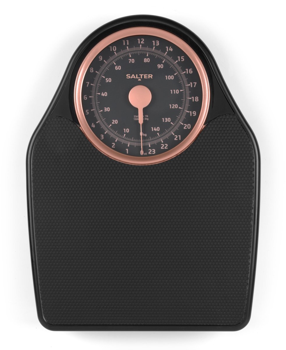 Salter Rose Gold Badkamer weegschaal - 150KG - XL platform/draaiknop