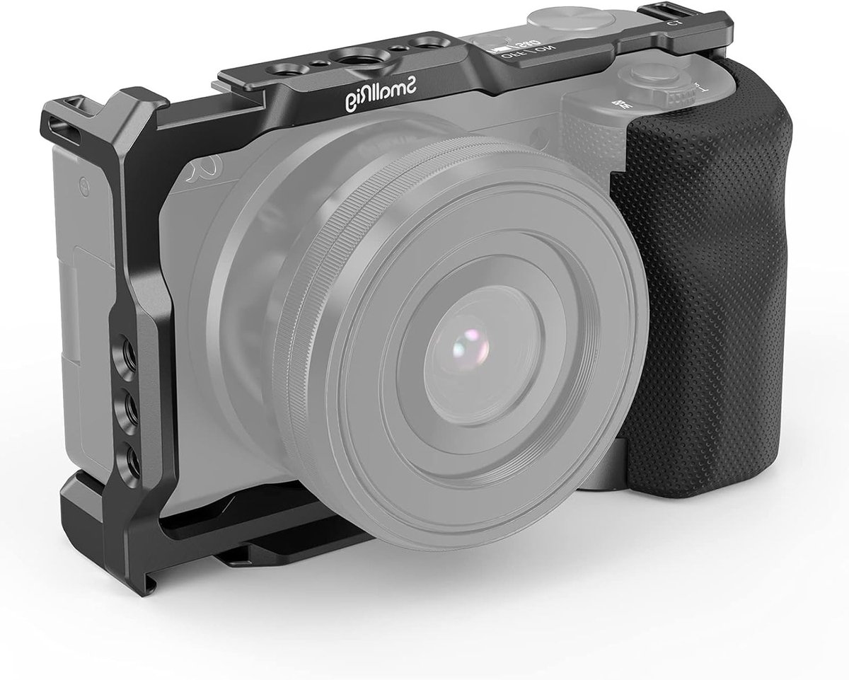 Cage met Grip en Snelle Ontgrendeling voor Arca-Swiss voor Sony ZV-E10 - Ideaal voor Videografie en Fotografie