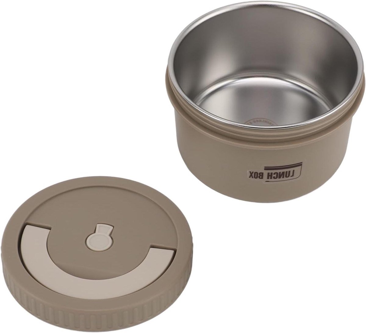 Voedselcontainer - Lunchbox - Maaltijden Meenemen - Thermisch Geïsoleerd - 600 ml - Donkerbruin