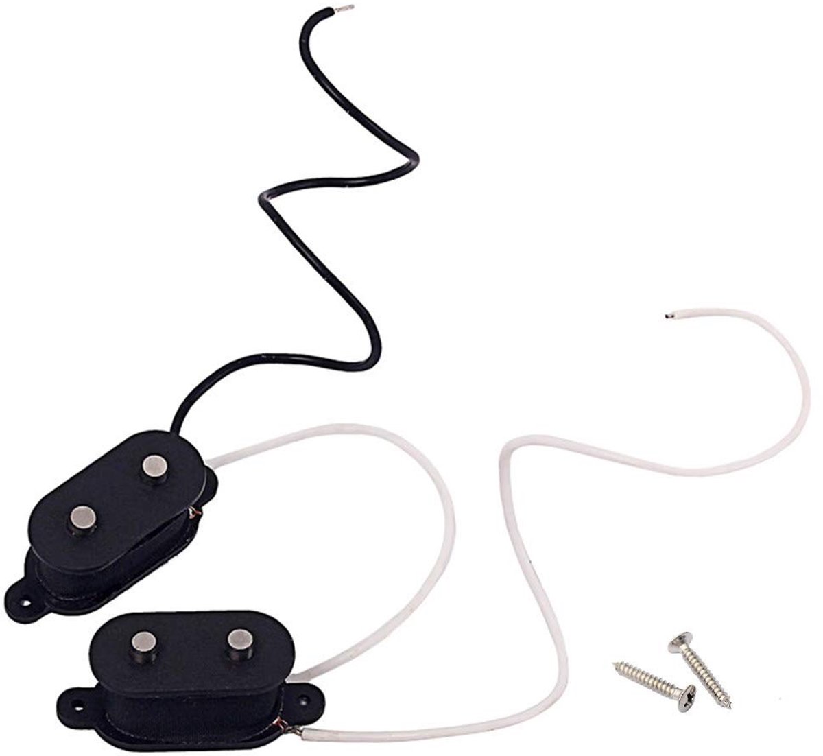 Dailygoods - gitaar pickup - vintage stijl - Alnico V - zwart - 4-snarige - geschikt voor Fd Mustang / Bullet Bass