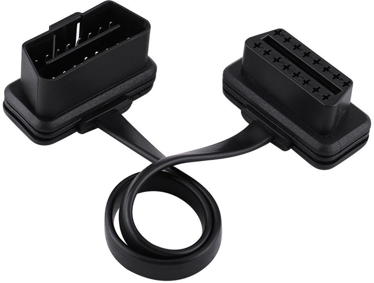 Dailygoods - OBD2 Diagnostic Cable - OBD-II Adapter - 30 cm - Diagnosetool - Extension kabel voor auto - Geschikt voor 16-pins aansluiting