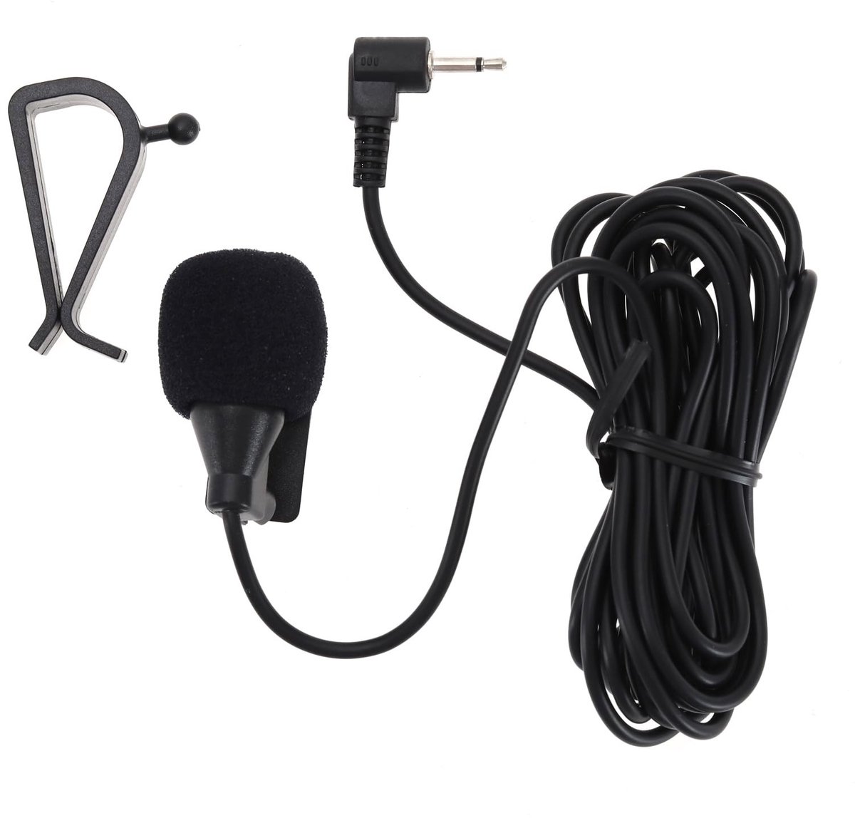 Dailygoods - Clip Microfoon - Bedrade Microfoon - Hoogwaardige Geluidskwaliteit - Zwart - 3 meter Kabel - Ideaal voor Interviews - Zwart