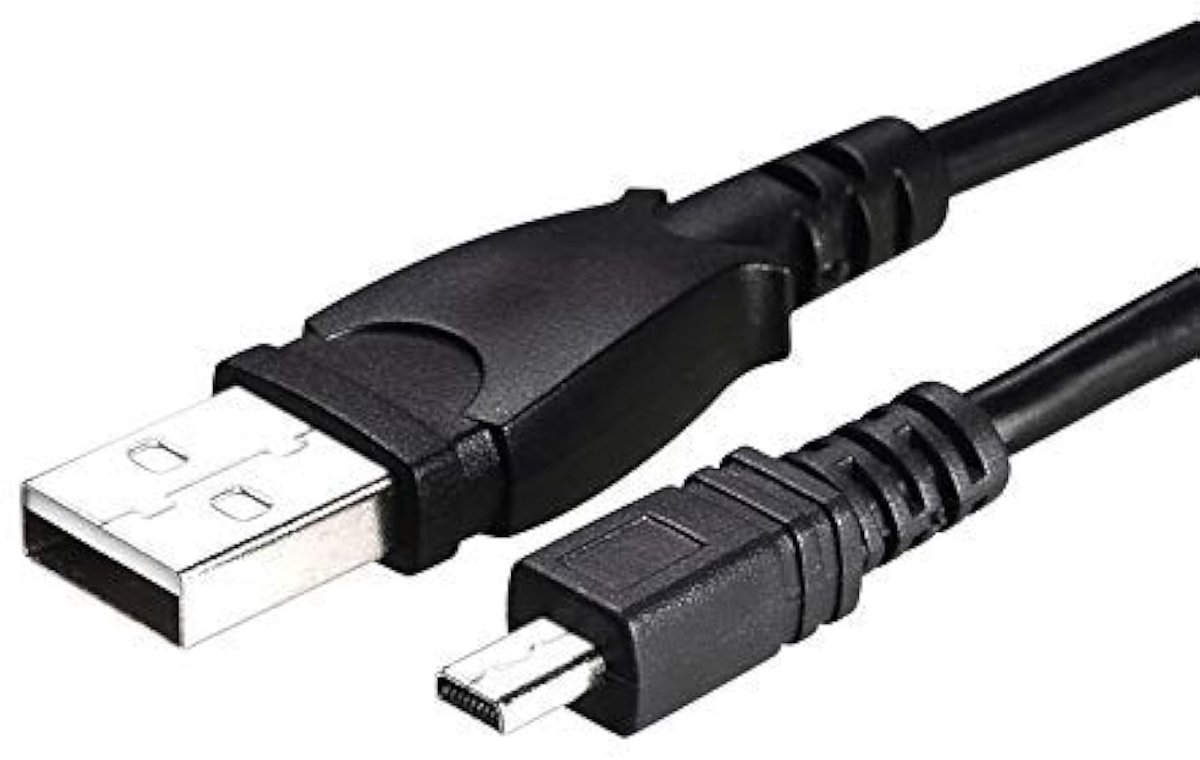Dailygoods - Vervangende USB Kabel voor Pentax Ricoh GR Digital IV - 1 Meter - Kwaliteitskabel - Gegevensoverdracht - Camera Accessoire - Geschikt voo