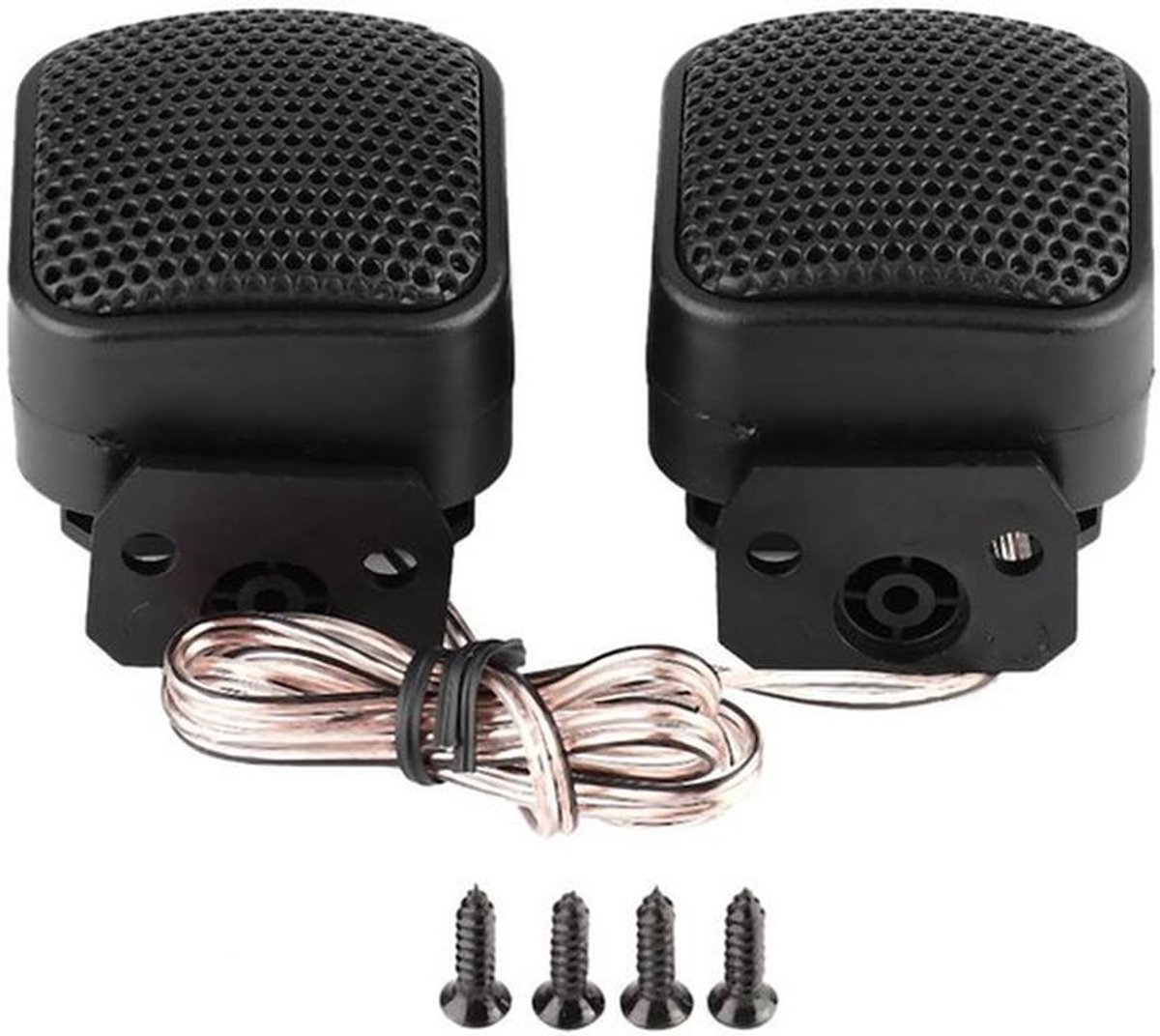 Car audio speaker, 2pcs car small square speakers loud audio music tweeter speaker 500W