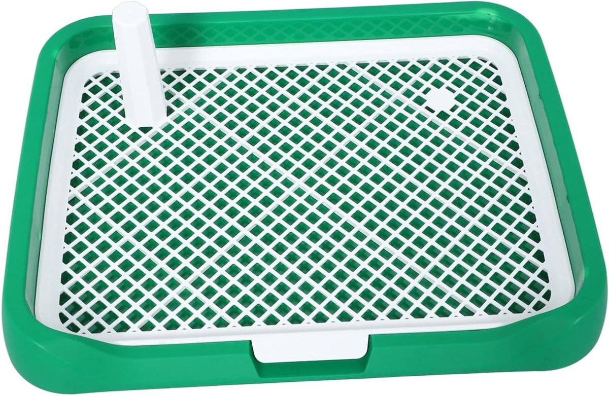Huisdier Toilet - Hondenpotje Puppy - Zindelijkheidstraining Binnen - Afneembare Onderdelen - 45 x 34 x 5 cm - Groen