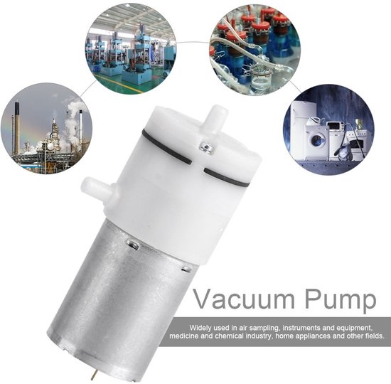 Dailygoody - Luchtpomp - Mini Luchtpomp - Hoog vermogen - DC 12V - Vacuümpomp - Geschikt voor chemische toepassingen - Compact formaat van Merkloos — afbeelding 4