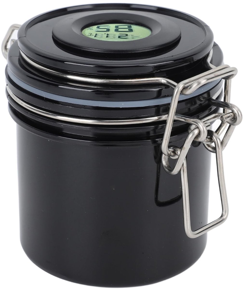 Dailygoods - Wimperlijmopslagtank - Wimperverlenging - Verzegelde Lekvrije Potcontainer - Zwart - Wimperbenodigdheden - Thermometer en Hygrometer - Ge