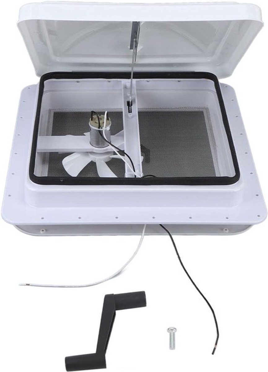 RV Dakventilatie voor Trailer - Witte Deksel Dak Vent Met 12V Vent Fan - Omkeerbaar Vent Covers voor Dak - Compatibel Met Ventline Jensen en Elixir