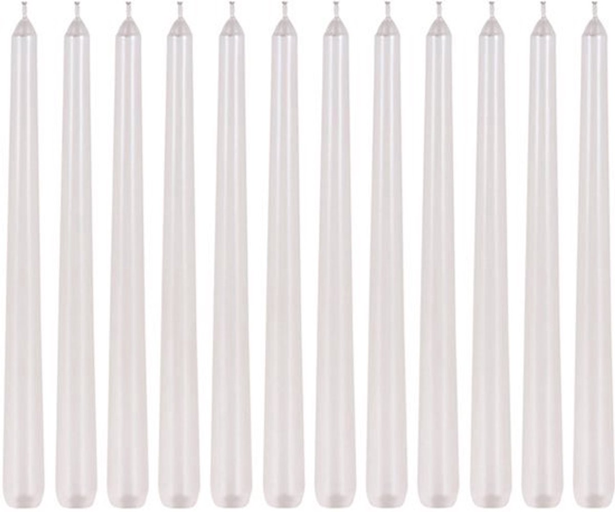 Set van 12 Bar Kaarsen - 25 cm - 8 Uur Brandtijd