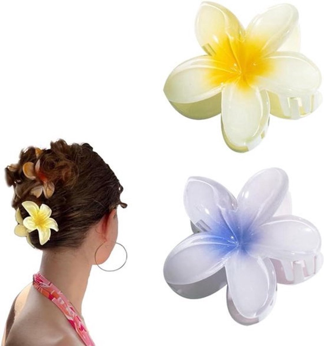 Haarspelden bloemen haarklemmen haarclip voor dames - 2 stuks