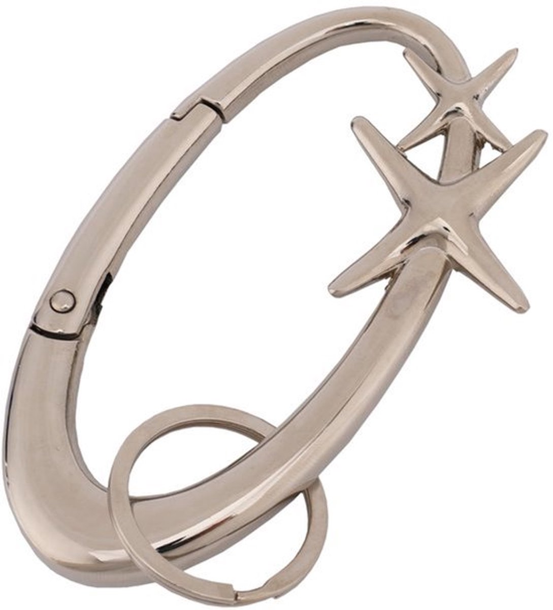 Star Carabiner - Zilveren Legering - 9.5x5cm