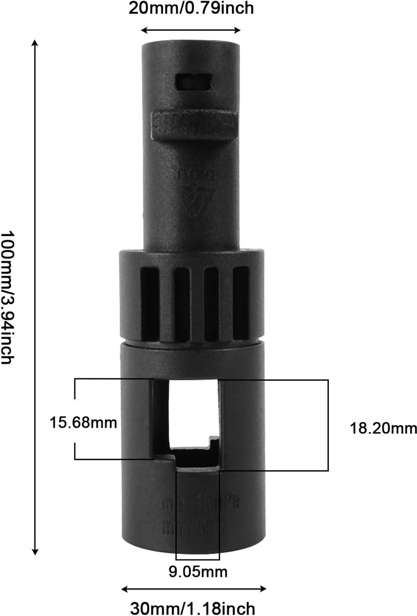 Hogedrukreiniger Adapter Bajonet Fitting voor Conversie Karcher K-serie - T & F Adapter met Koppelingsconnector - Handige Accessoire voor Parkside en Lavor. – foto 6
