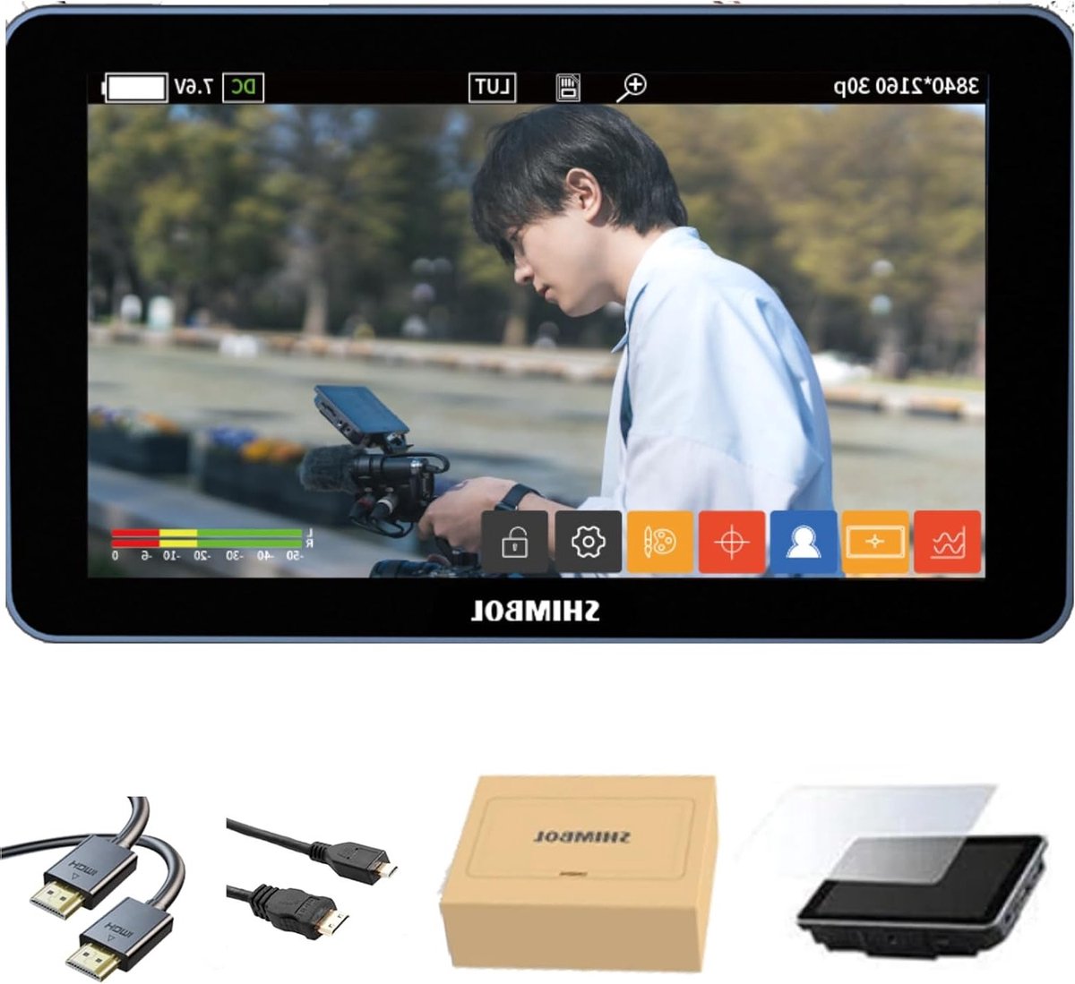 Professionele 5.5" Camera Monitor met HDR, 1200Nit Helderheid en 4K HDMI In/Uit, Touchscreen en 3D LUT Functie voor Videoproductie