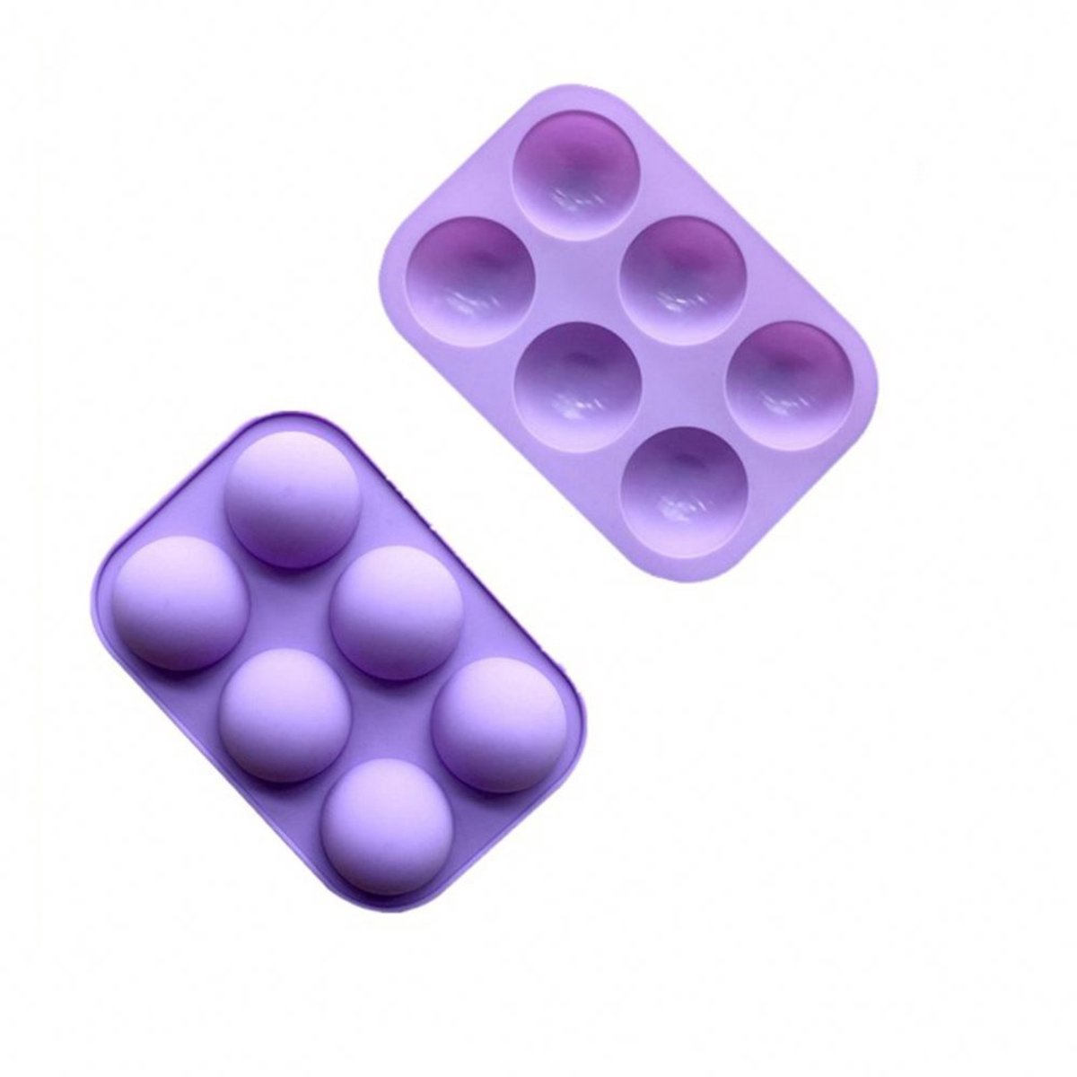 Go Go Gadget - Siliconen bakvorm - 6 halve bollen - Bak accessoire - 1 stuk - Paars
