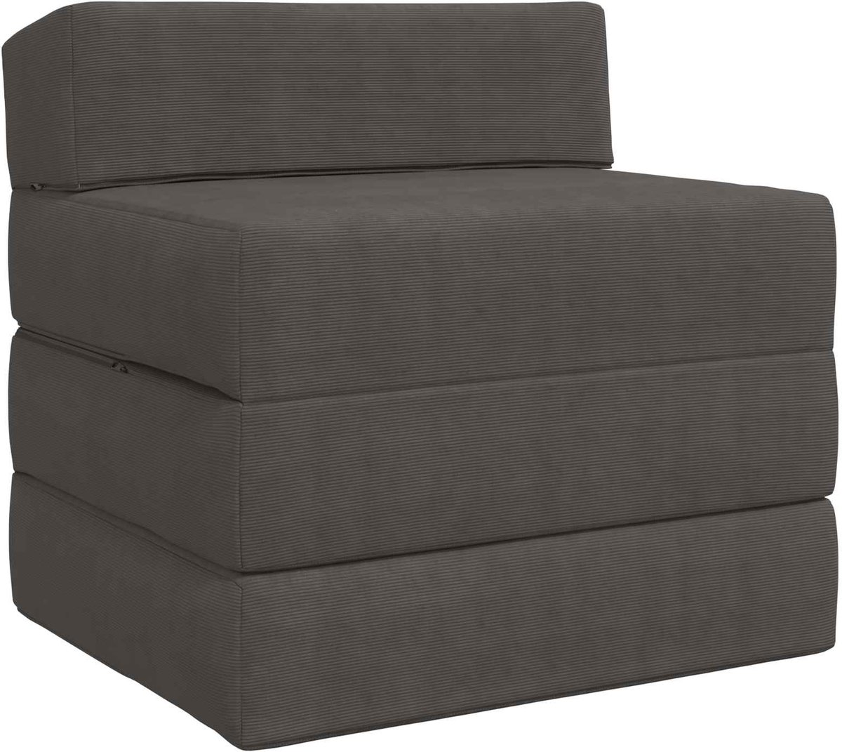 vidaXL Vouwbare - Sofa - Bed - 2-zits - Donkergrijs - 70 - x - 60 - x - 49 - cm