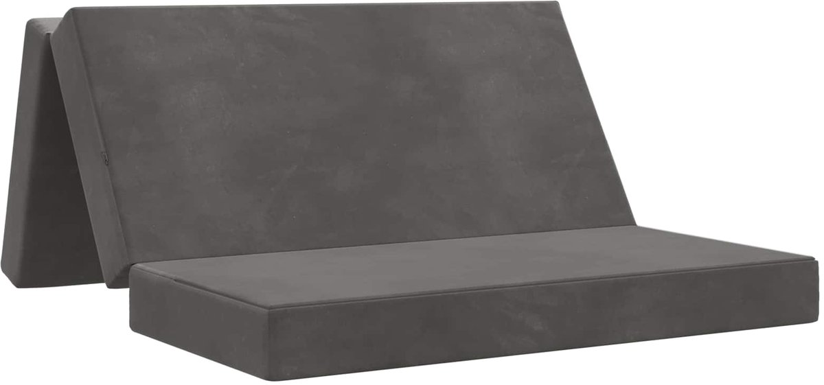 vidaXL Vouwbare - Sofa - Bed - 160 - x - 67 - x - 45 - cm - Donkergrijs