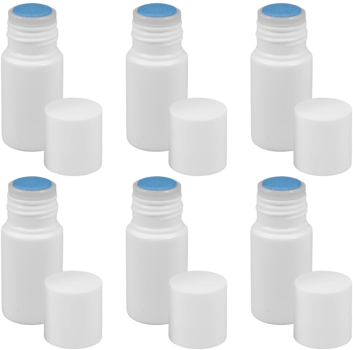 Dailygoods - Paint Bottles - Reusable Applicator - Perfect voor Make-up - Wit - Sponge Head - Precisie Toepassing - 6 Stuks