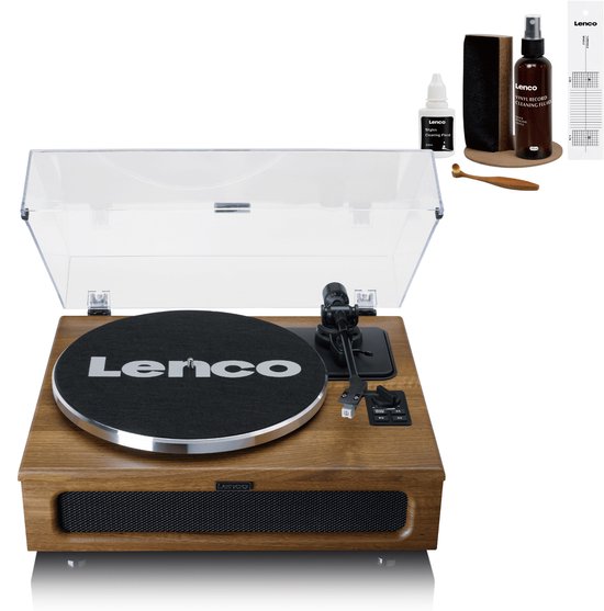 Lenco Platenspeler Bundel - LS-410WA + TTA-6IN1 - Platenspeler met Bluetooth - 6-delige LP Schoonmaakset