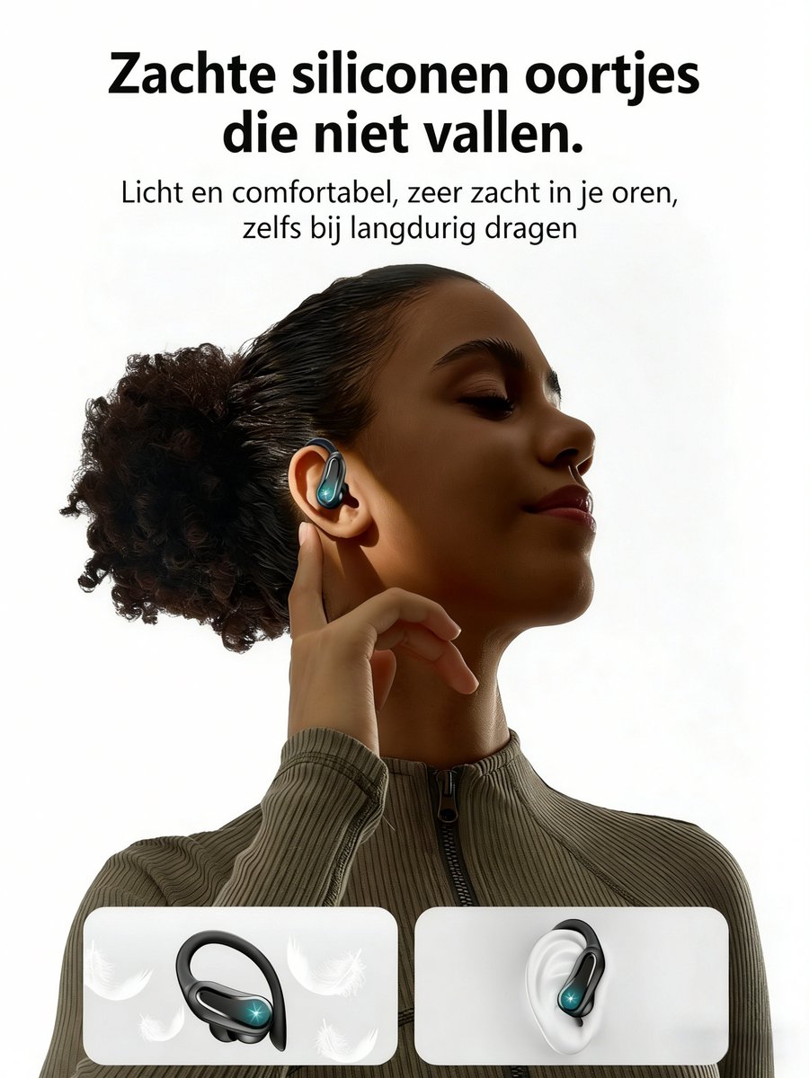 Bluetooth 5.3 sportoordopjes - 48 uur lang meeslepende bas in-ear hoofdtelefoon - met HD-microfoon - IP7 waterdichte draadloze oortelefoon - 500 mAh oplaadcase met hoge capaciteit - LED-display - ENC ruisonderdrukkende oordopjes voor hardlopers — cadeau in Elektronica - foto 8