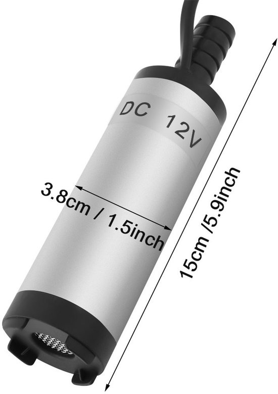 Shopcentral - Rvs Waterpomp - Elektrische Diesel Pomp - Submersible Water Pump - 12V - Kerosine Pomp - Voor Agrarisch Gebruik - Staal van Merkloos — afbeelding 5