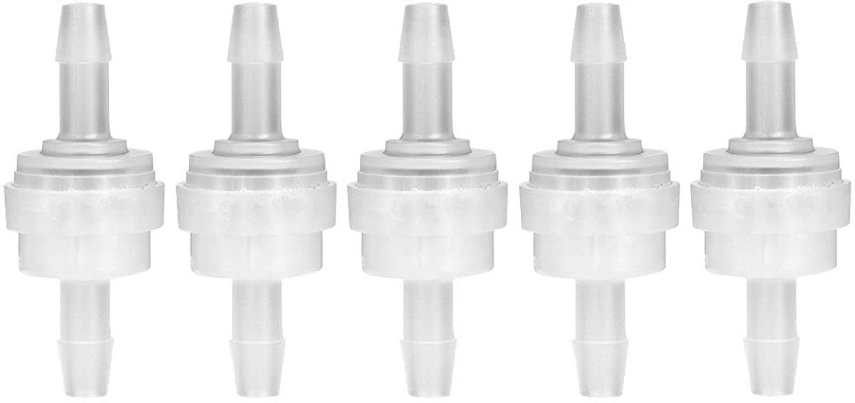 Dailygoods - Terugslagklep - 5PCS - Voldoende drukcapaciteit - 5mm - Waterbehandeling - Geschikt voor diverse toepassingen - Polypropyleen (PP)