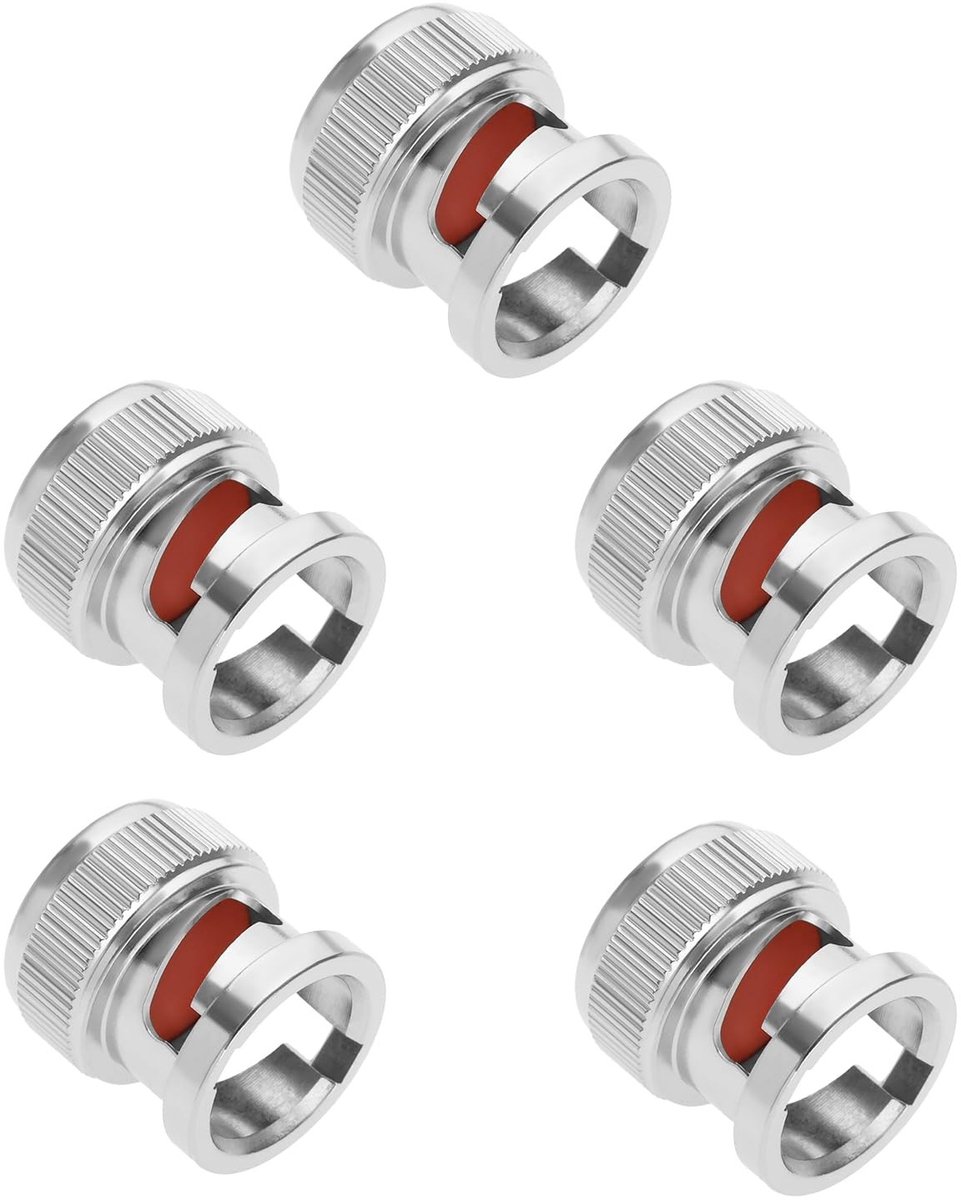 Elzusha Socket Cover - Beschermkap - Nikkel - 5 Stuks - Connectoren - Voor RF Coaxiale Adapter - 50 Ohm en 75 Ohm