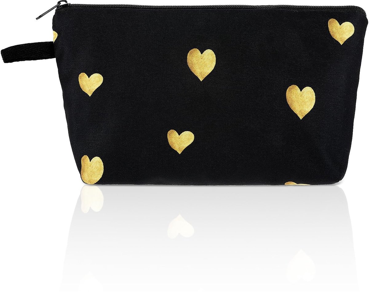Elzusha - Reis make-up tas - Cosmetische organizer - Compact formaat - Zwart - Toilettas voor make-up en accessoires - Geschikt voor dagelijks gebr...