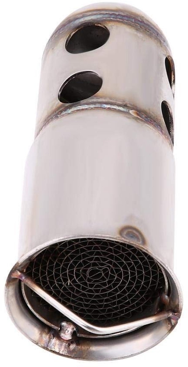Elzusha - Uitlaatdemper 51 mm - Stille DB-Killer - Roestvrij staal - Universeel - Geluidsdemper - Geschikt voor motorfietsen - Stijl 1