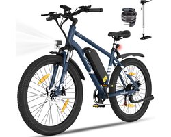 Hitway Elektrische Fiets BK15 Pro - 27.5 Inch City Commuter EBike met Afneembare 36V 13Ah Lithium Batterij - Mountain E-Bike met 250W Motor - 7 Versnellingen - IP54 Waterdicht - Elektrische Fietsen