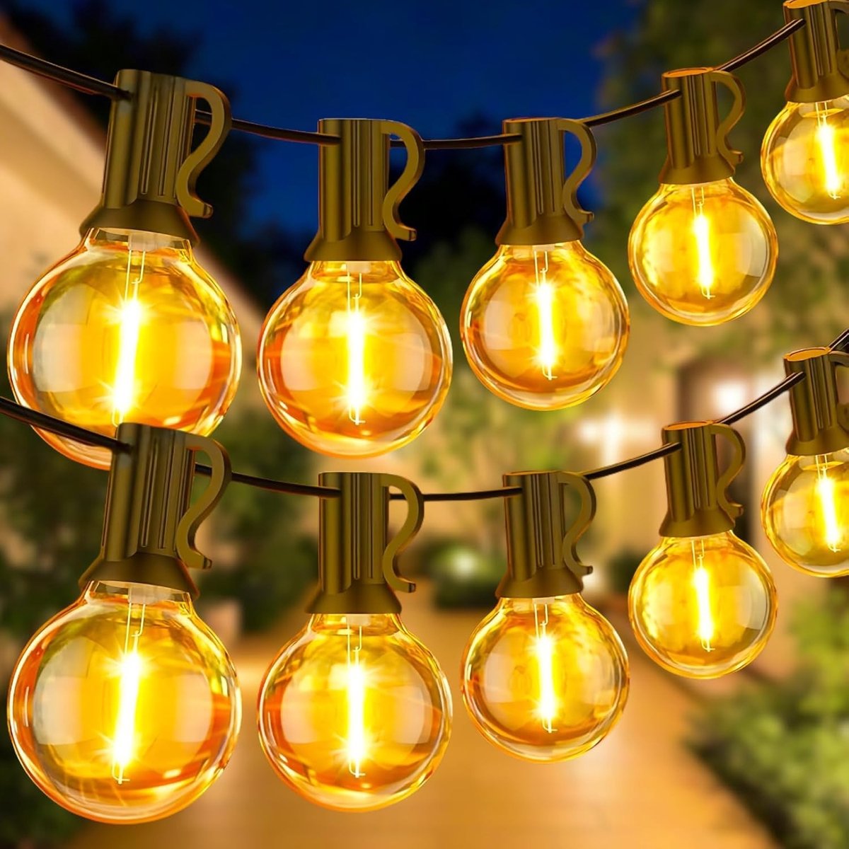 Dailygoods - Led-lichtsnoer buiten - Lichtketting - IP44 waterdicht - 19,2 m - 30 + 2 G40 lampen - Geschikt voor tuin en feesten - Decoratieve verlich