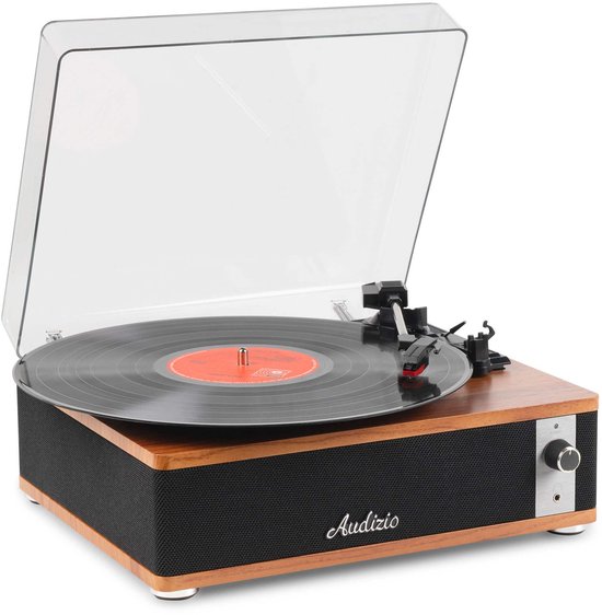 Platenspeler - Audizio Irvine - LP speler - Platenspeler Bluetooth - Voor alle plaatformaten - Houtlook