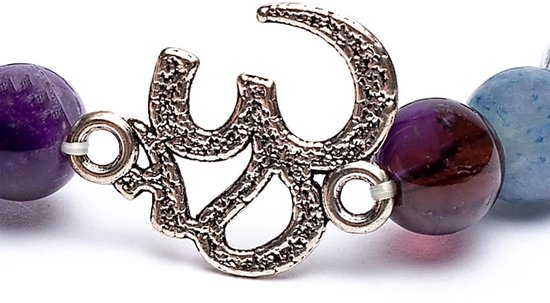 Mala/armband Amethist/ Aventurijn/bergkristal + Ohm --pakket van 3 stuks - 0,8 - 0.8 — afbeelding 2
