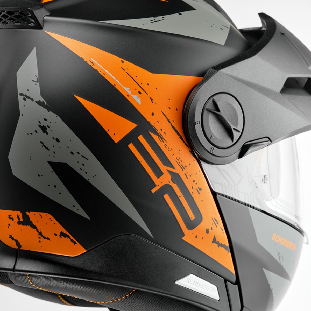 Schuberth E2 Explorer Zwart Oranje Systeemhelm - Helm