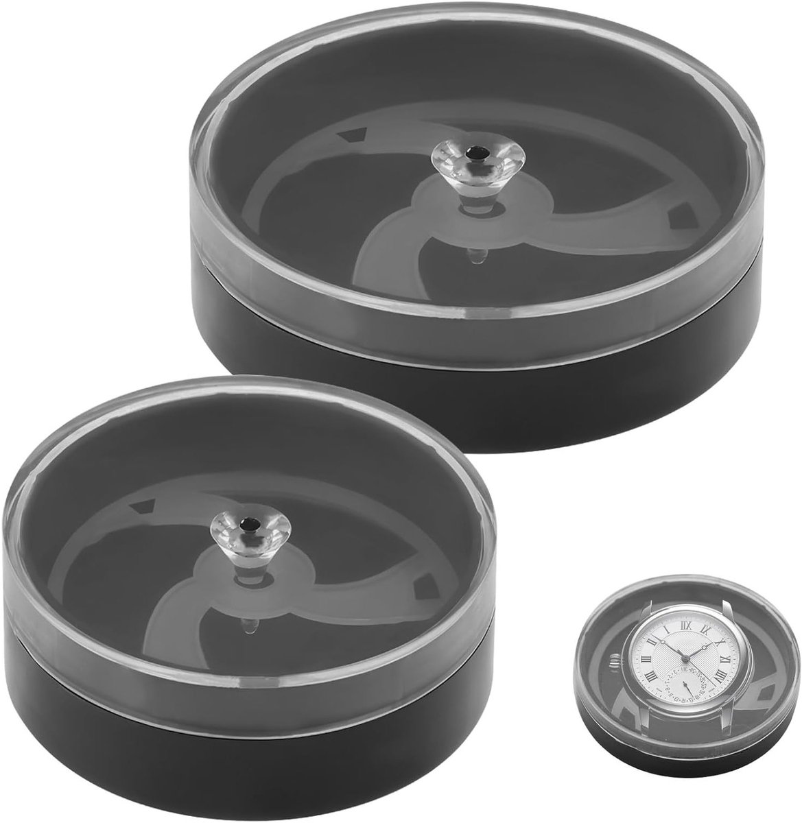 Draagbare Opbergdozen voor Horloges in Twee Maten, Stofdicht en Kr scratchbestendig, Ideaal voor Reis en Bewaring van Horloge Onderdelen en Accessoires