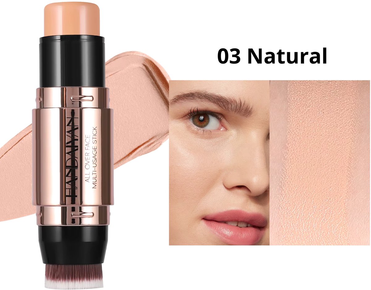 Creamy Dual Contour Stick 03 Natural - Incl. Contourkwast - 7g
