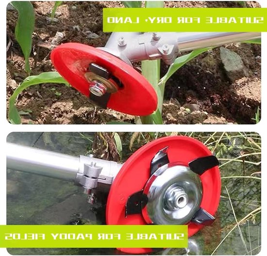 2 stuks Universele Weed Brush Cutter Opzetstuk voor Efficiënte Onkruidborstel - Geschikt voor Tuinen, Gazons en Binnenplaatsen van Merkloos	 — afbeelding 4