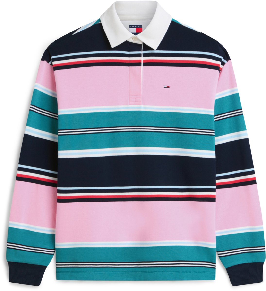 Tommy Jeans Trui Tjw Rlx Multi Stripe Dw0dw23483 0d2 Daisy/ Multi Stripe Dames Multicolor