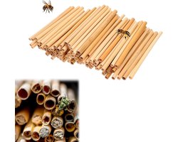300 Pcs Nest Tubes - Natuurlijke Tarwe Stro - Nest Tubes voor Wilde Bijen en Insectenhuis - 14.5 cm Natuurlijke Stro voor Bijen, Vlinders en Andere Insecten
