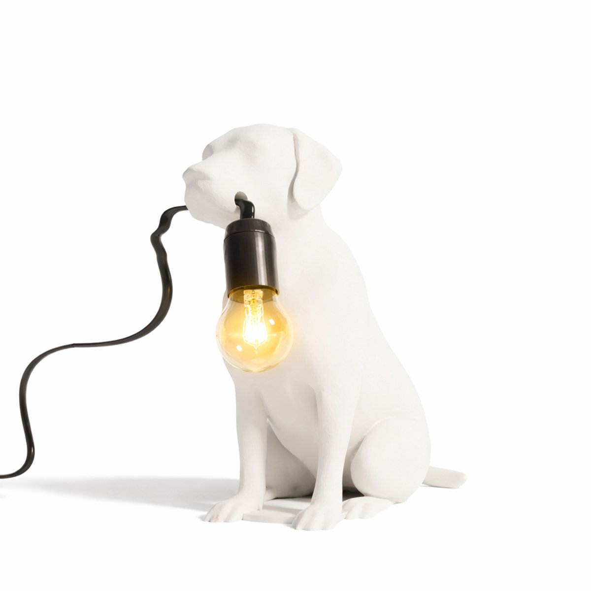 Fiastra Labrador Retriever tafellamp - hondenlamp - wit - E14 - 30 x 18 x 25 cm