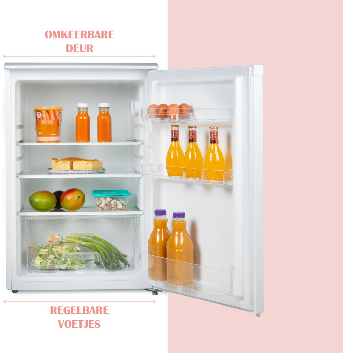 PRIMO PR197FR Koelkast Tafelmodel - Kleine Koelkast - 131L - 35 dB Stil - Energielabel C - Wit — afbeelding 7