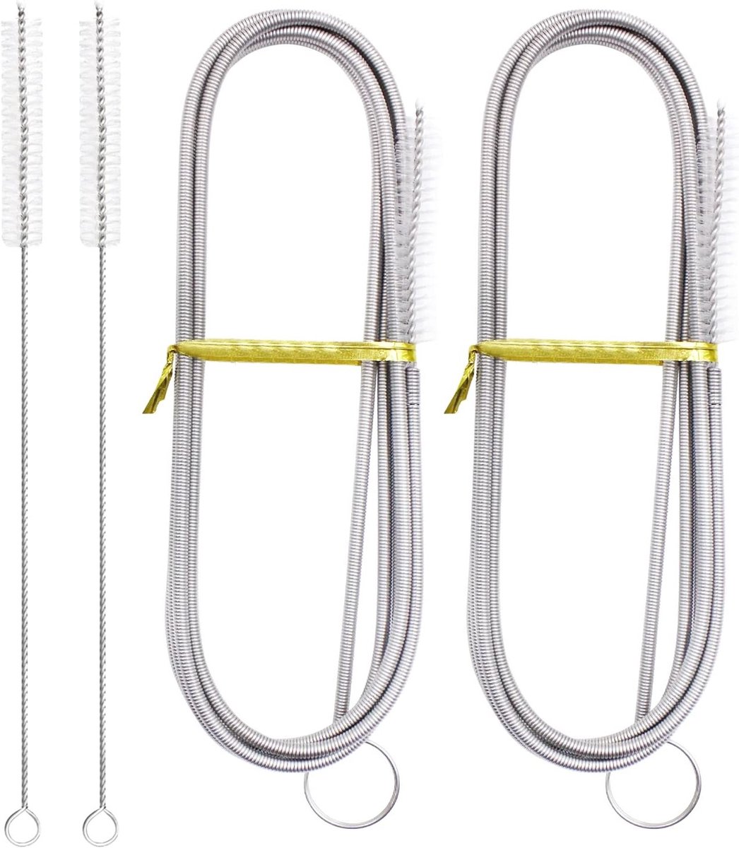Flexibele Afvoerborstel Set - 150cm Nylon Reinigingsborstel voor Nauwe Afvoeropeningen