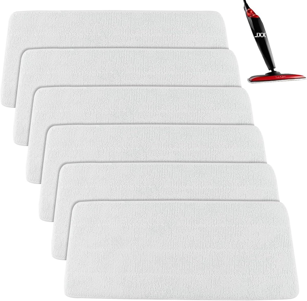 6 stuks Microvezel Stoomreiniger Hoes voor XXL Stoomreiniger - Wasbaar en Compatibel met Vloerwisser - Vervangende Hoes voor Optimale Reiniging