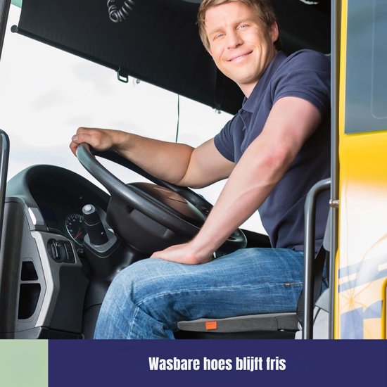 Aurixi® Zitverhoger Auto - Stoelverhoger voor Auto - Kinderzitje Auto - Donkergrijs- ‎34cm x 37cm x 8cm van Merkloos — afbeelding 3