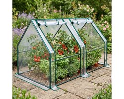 Cheqo® Kweekkas - Foliekas - Tuinkas - Broeikas - Plantenkas - Serre - Greenhouse - Walk-in Kas - voor Balkon en Tuin - met Ritsdeuren - Tomatenkas - Tomatenhuis - Moestuinkas - Plantenhuis - voor Groenten en Bloemen - Kruiden Kweken