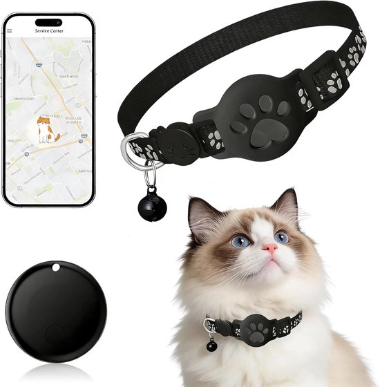 Daity Huisdier-tracker – GPS-halsband voor katten – Waterdicht ontwerp – Geen maandelijkse kosten – Geavanceerde trackingoplossing – Slimme veiligheidshalsband – Geschikt voor alle katten – Alleen voor iOS-gebruikers