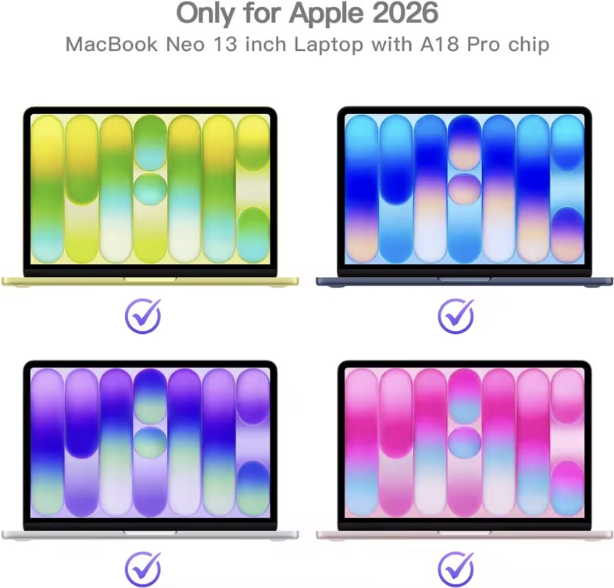 Privacy Filter MacBook Neo 13 inch A3404 - 9H Gehard Glas Anti-Spy Screenprotector Matte Coating - Afbeelding 2
