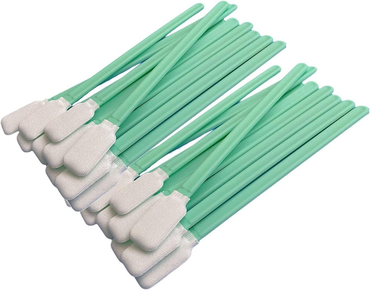 Allecto Plus - 100 Stuks Schoonmakende Sponsjes en Wattenstaafjes voor Camera Lensreiniging