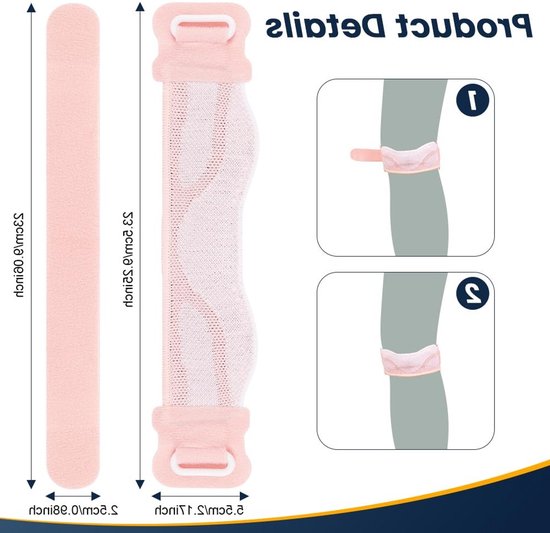 Verstelbare Kniebandage met Siliconen Kussen voor Sport, Fitness, Wandelen en Basketbal - Roze 1 Stuk — afbeelding 5