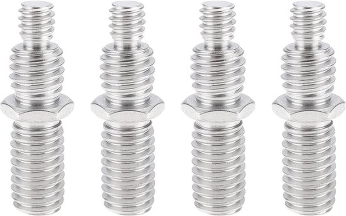 4 stuks 1/4 naar 3/8" statief camera conversieschroeven voor lensplaat sleutel hoofd lichtstand statief hoofd bal hoofd